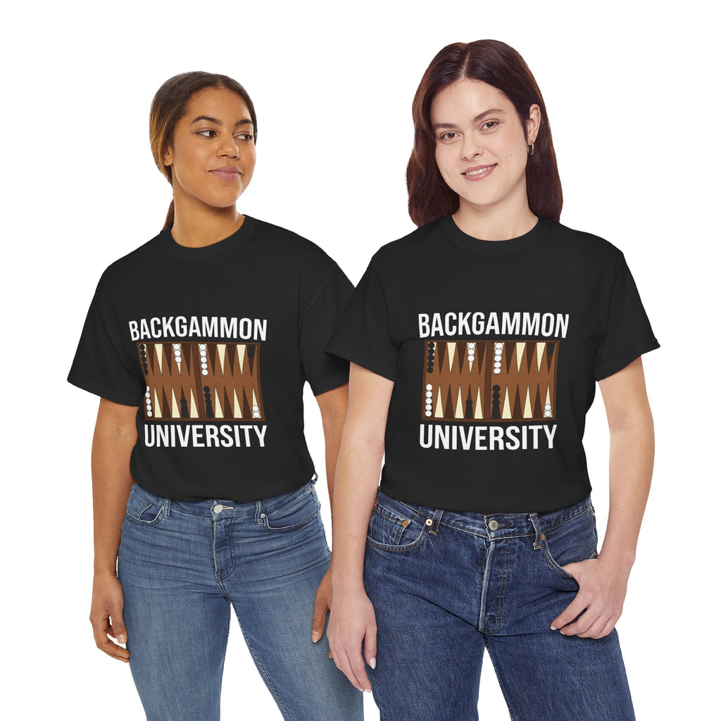 Backgammon University T-Shirt | Retro Game Pattern Tee