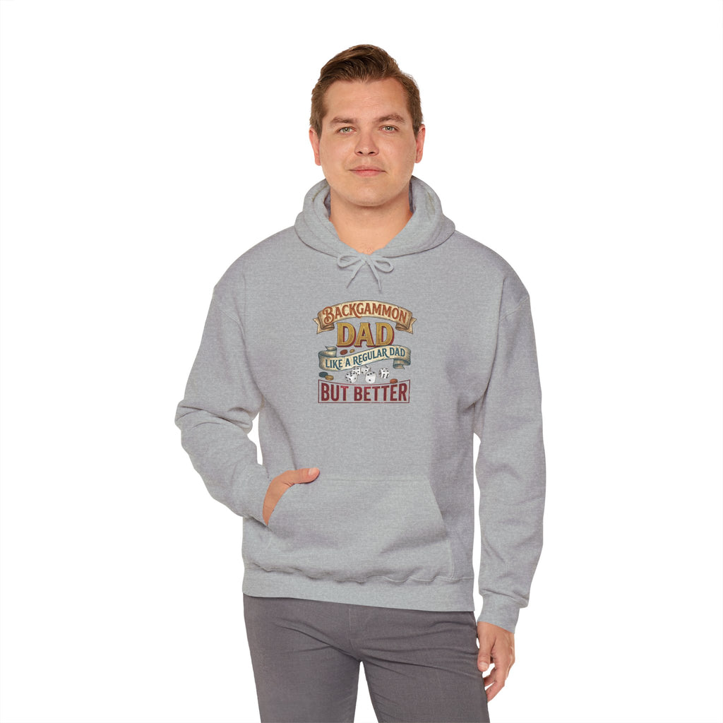 Backgammon Dad "Like a Regular Dad But Better" Unisex Heavy Blend™ Hooded Sweatshirt