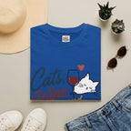 Cats, Wine & Backgammon T-Shirt — Funny Cat Lover Graphic Tee