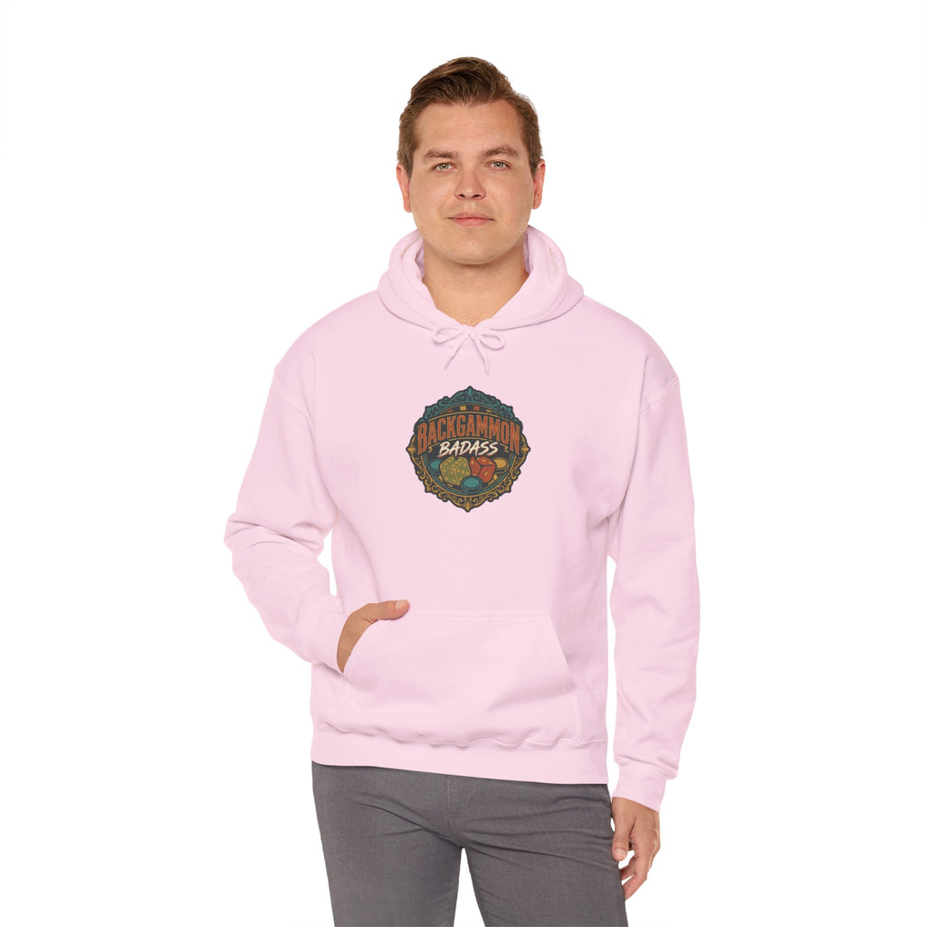 Backgammon Badass Unisex Heavy Blend™ Hooded Sweatshirt