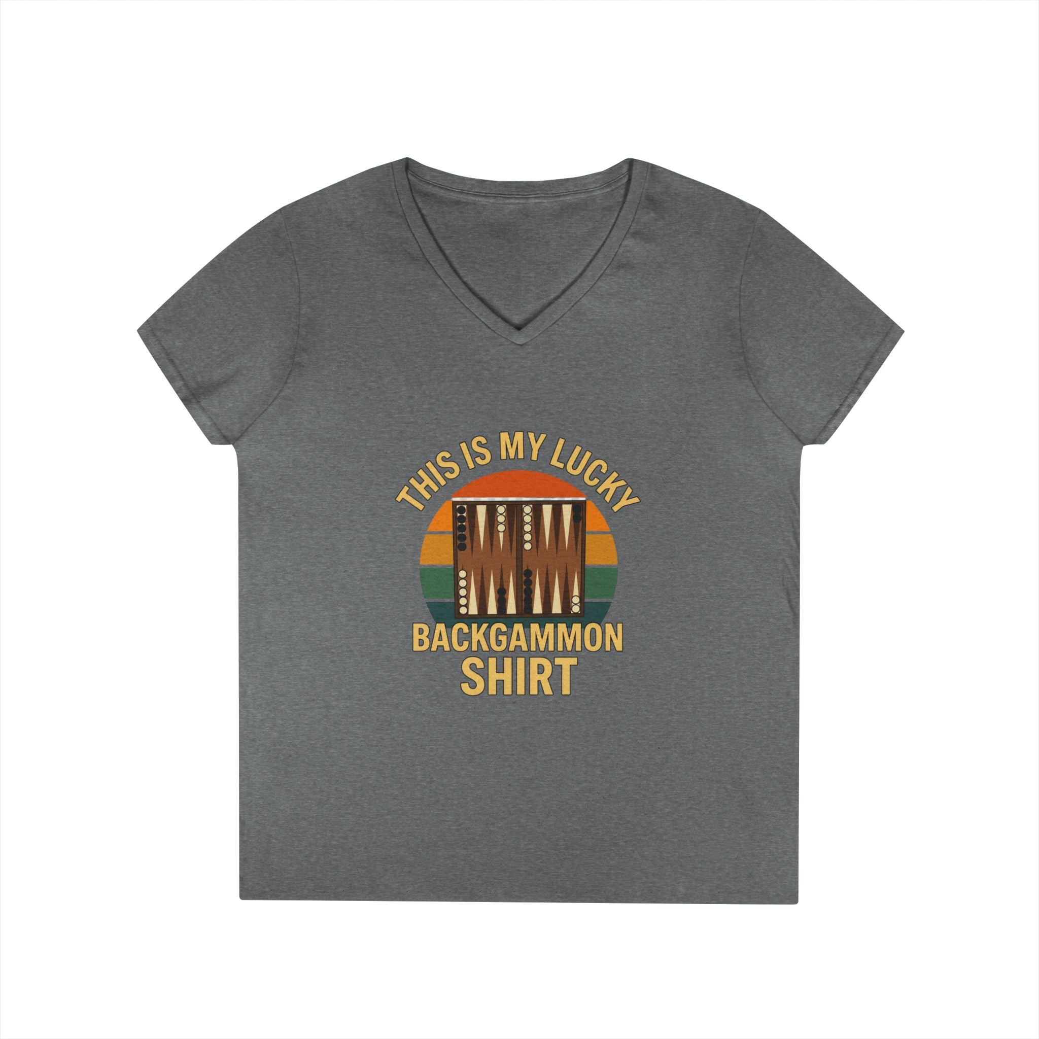 This Is My Lucky Backgammon Shirt Ladies' V-Neck T-Shirt