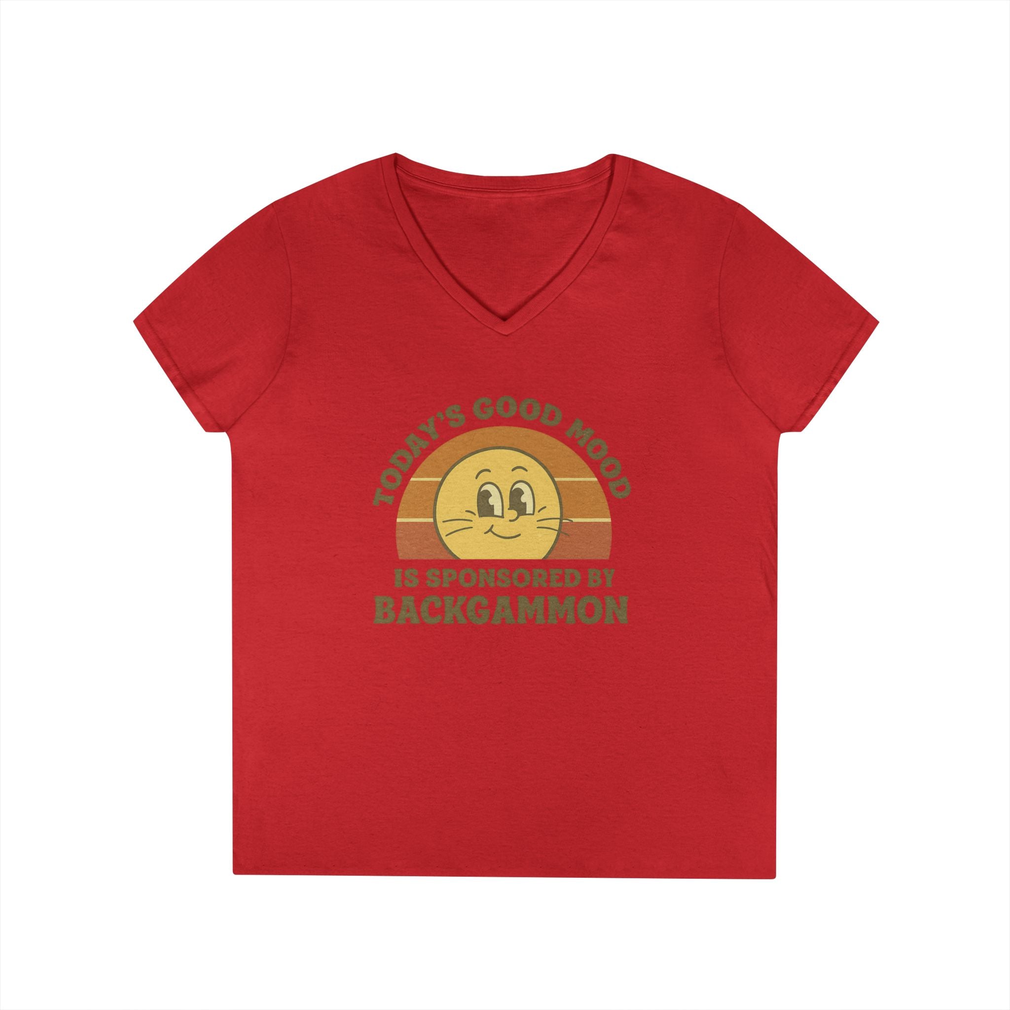 Today’s Good Mood Is Sponsored By Backgammon Ladies' V-Neck T-Shirt