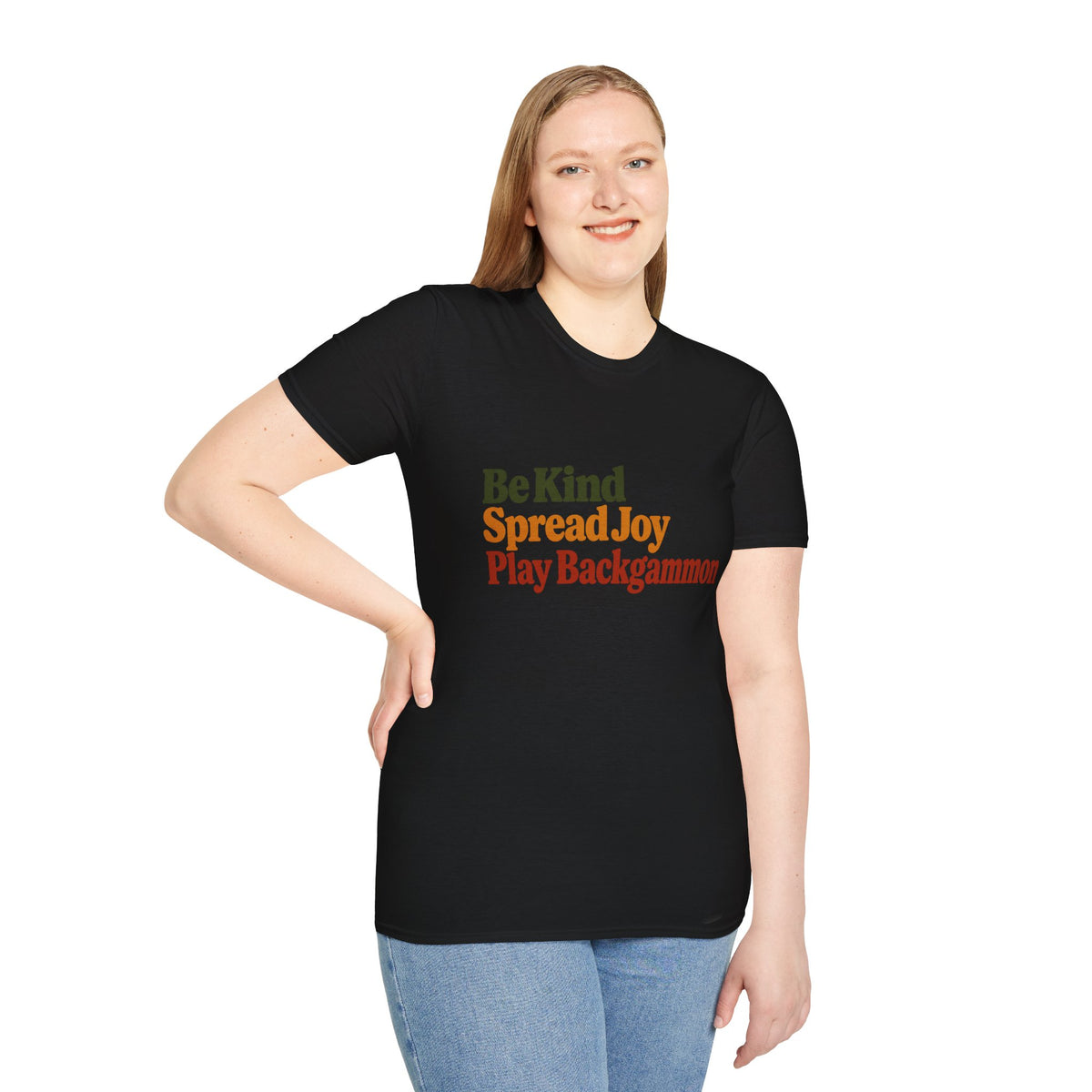 Backgammon T-Shirt — Be Kind Spread Joy Play Backgammon Tee