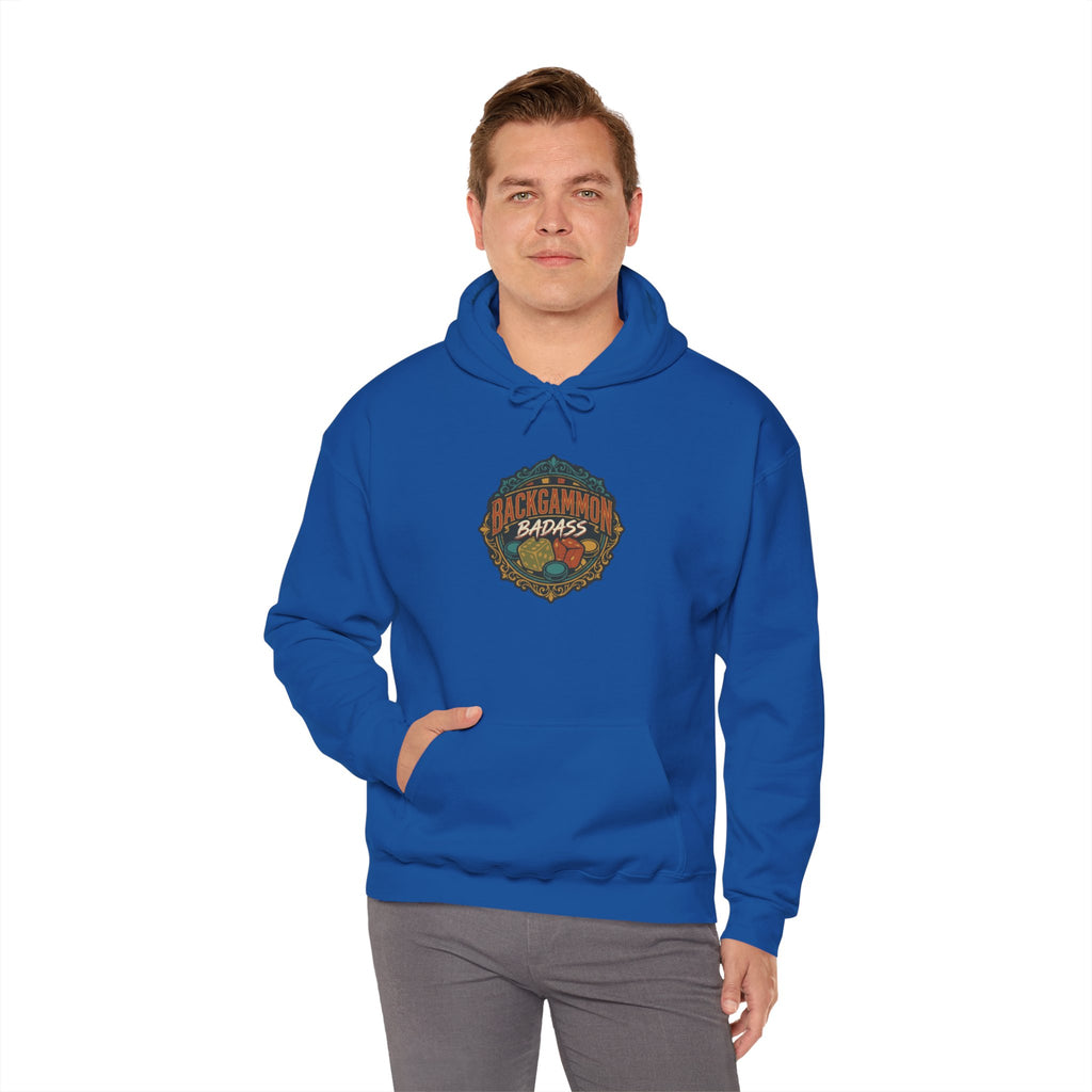 Backgammon Badass Unisex Heavy Blend™ Hooded Sweatshirt