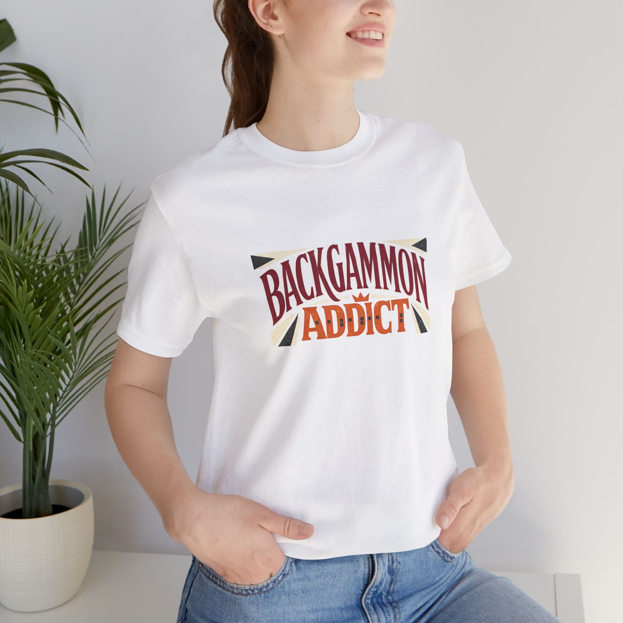 Backgammon Addict Unisex Jersey T-shirt