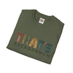 That's Backgammon 2 T-Shirt — Retro Typography Board Game Tee
