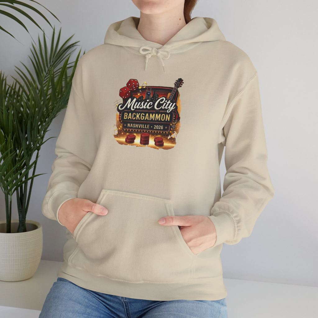 Music City Backgammon Nashville 2026 — Unisex Heavy Blend™ Hooded Sweatshirt