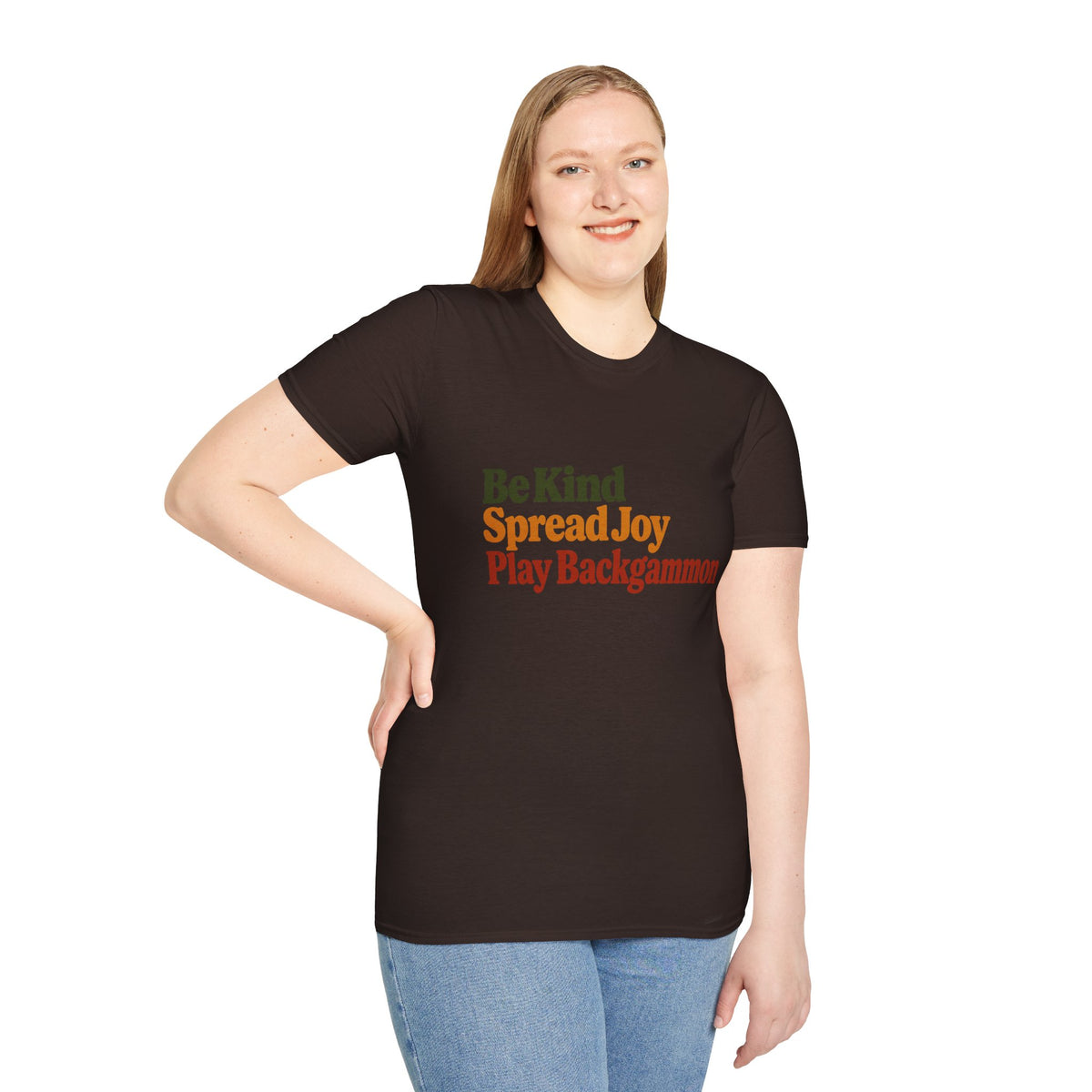 Backgammon T-Shirt — Be Kind Spread Joy Play Backgammon Tee