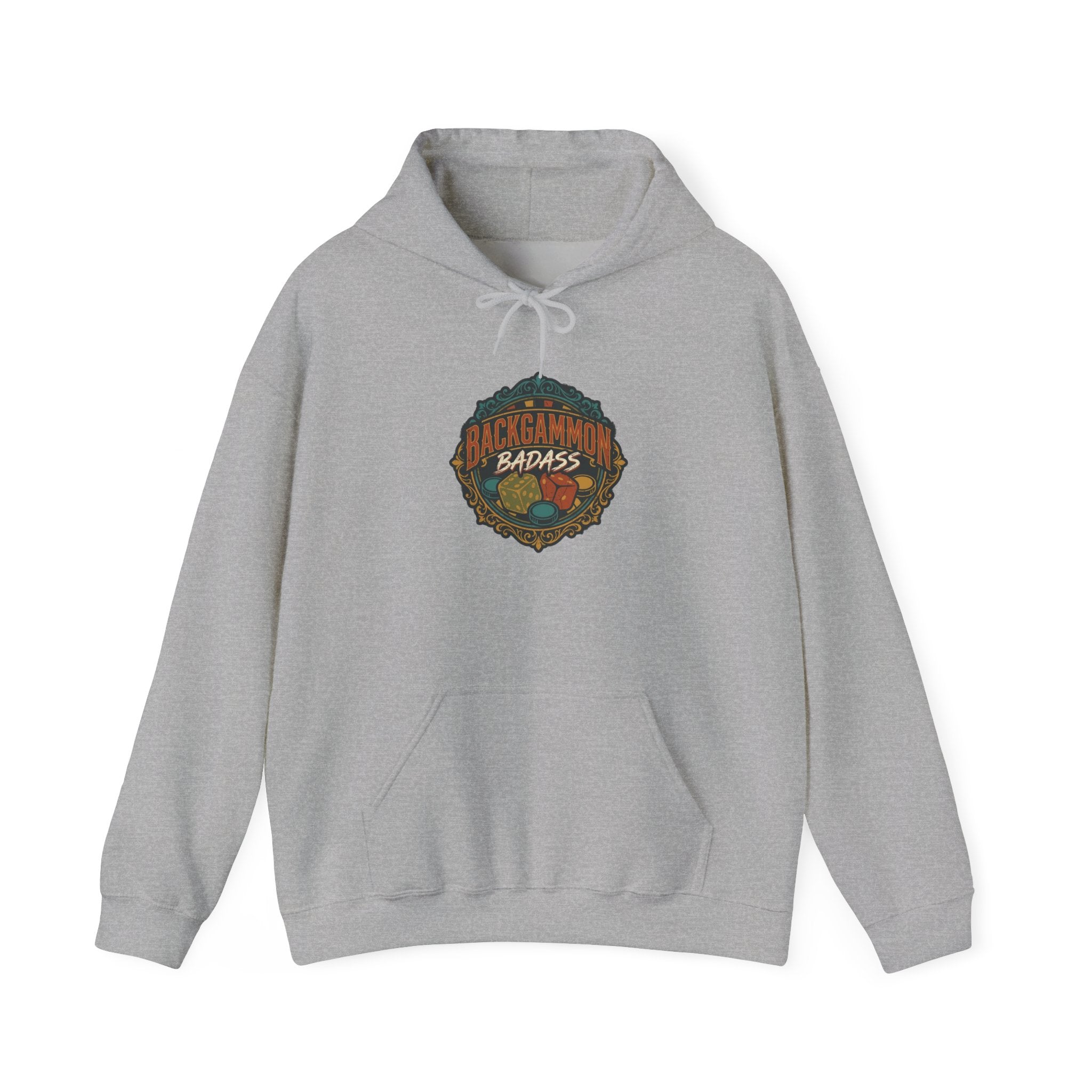 Backgammon Badass Unisex Heavy Blend™ Hooded Sweatshirt