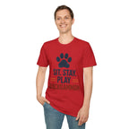 Backgammon T-Shirt — "Sit. Stay. Play Backgammon" Paw Print Tee