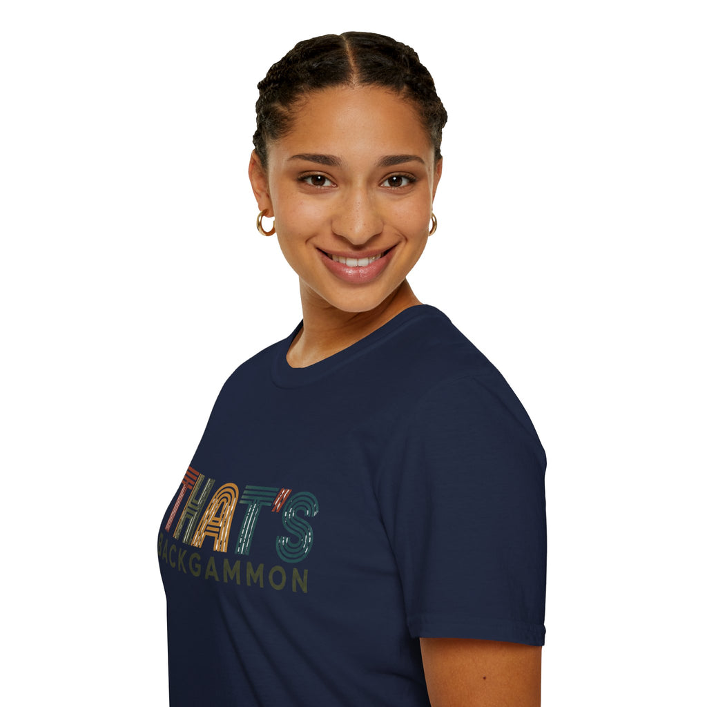 That's Backgammon 2 T-Shirt — Retro Typography Board Game Tee