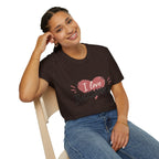 Backgammon Heart T-Shirt — "I Love Backgammon" Casual Tee