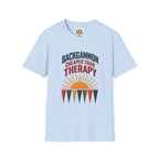 Backgammon Cheaper Than Therapy T-Shirt – Retro Sunset Board Game Tee