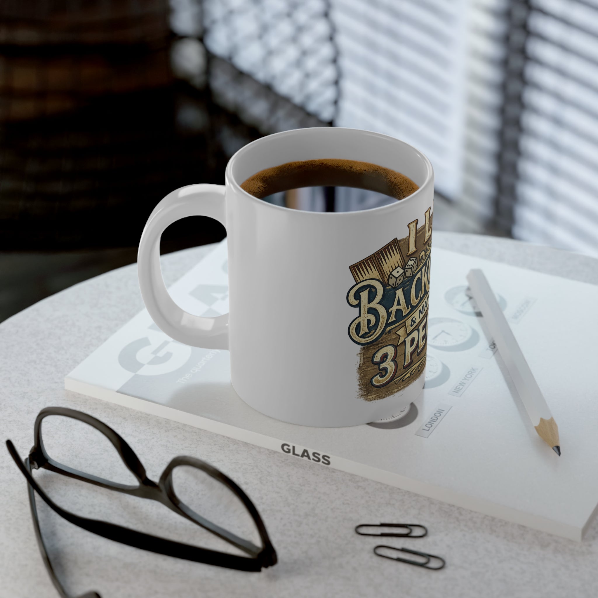 I Like Backgammon & Maybe Like 3 People Jumbo Mug, 20oz