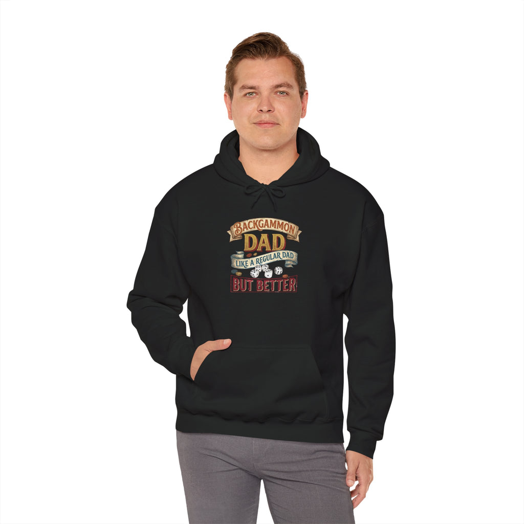 Backgammon Dad "Like a Regular Dad But Better" Unisex Heavy Blend™ Hooded Sweatshirt