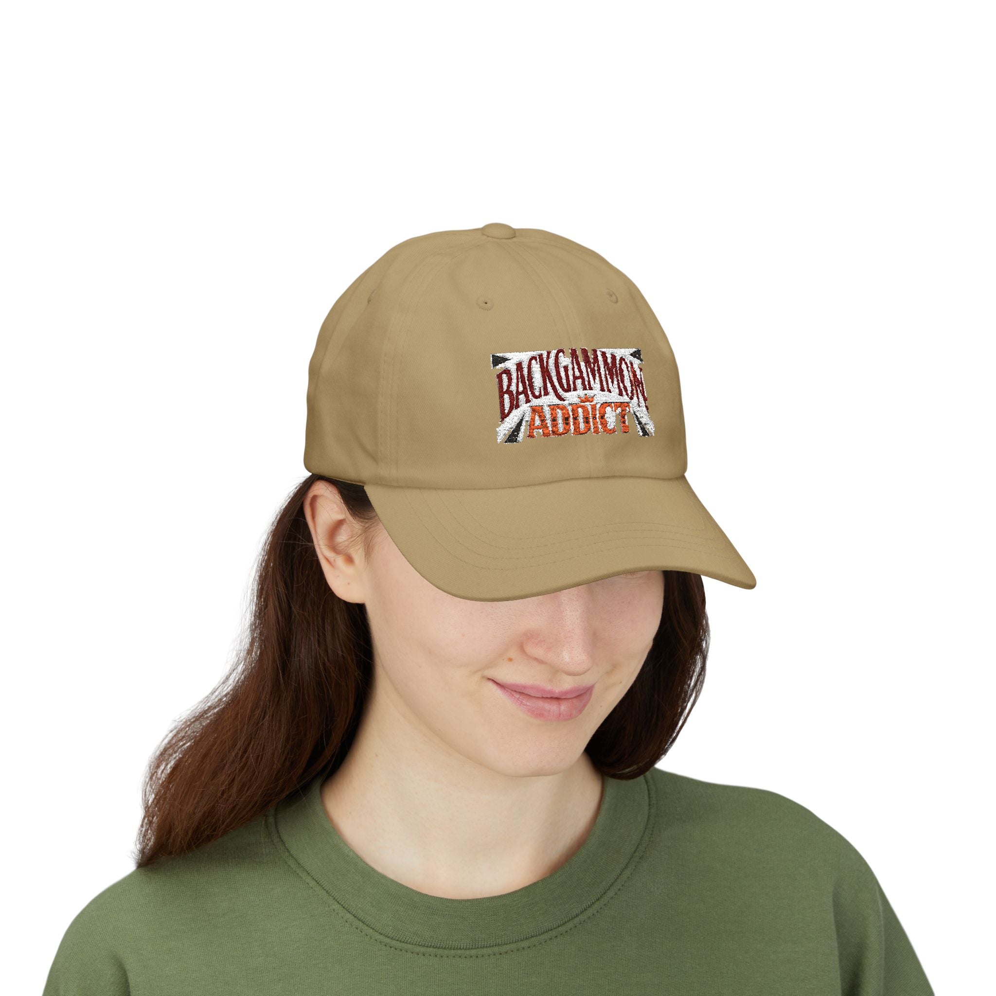 Backgammon Addict Dad Cap — Embroidered Backgammon Hat for Players