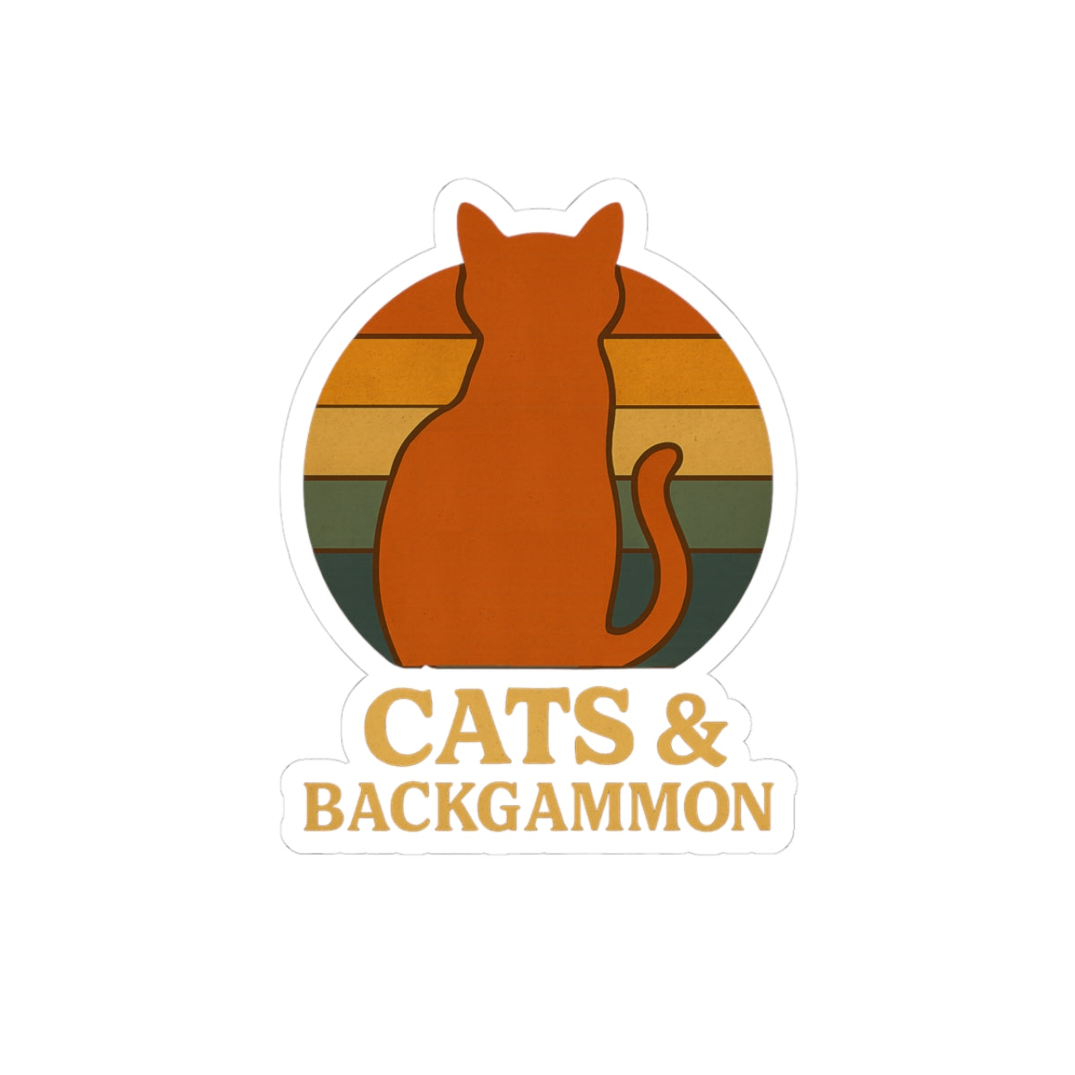 Cats & Backgammon Sticker
