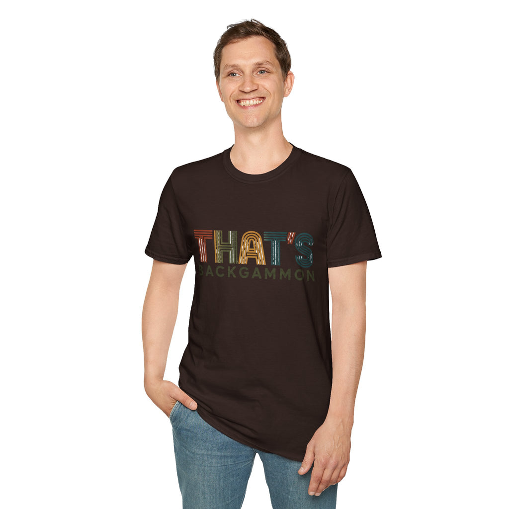 That's Backgammon 2 T-Shirt — Retro Typography Board Game Tee