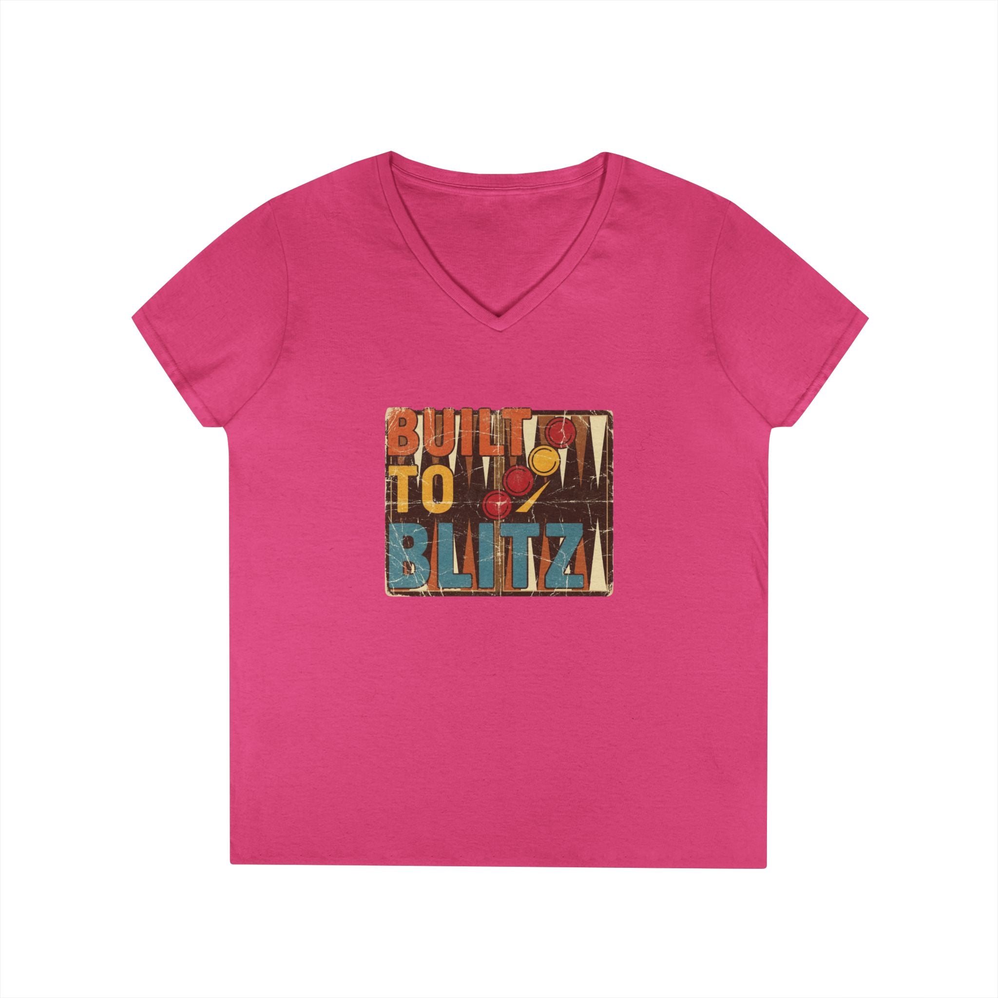 Built To Blitz Ladies' V-Neck T-Shirt