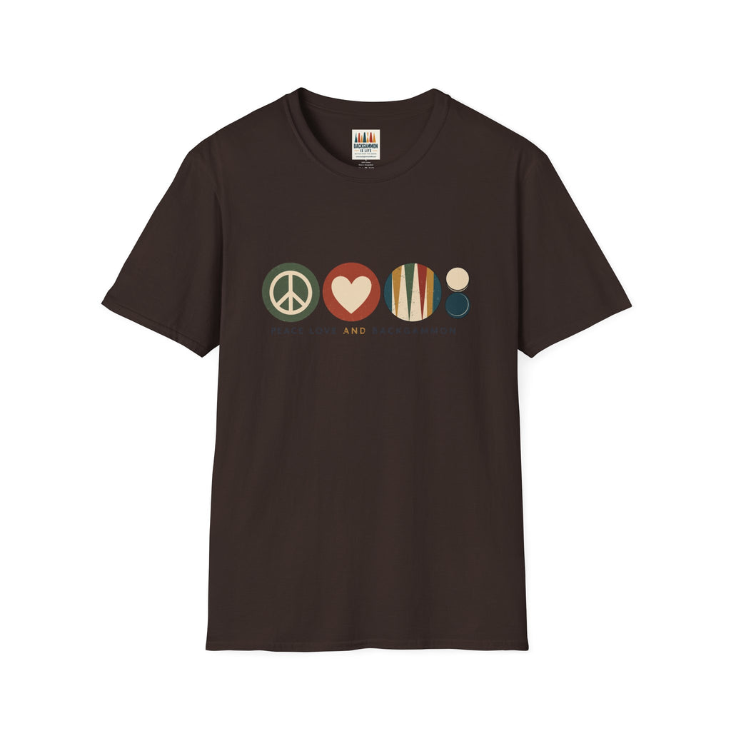 Peace Love and Backgammon 2 T-Shirt
