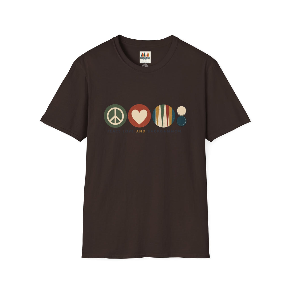 Peace Love and Backgammon 2 T-Shirt