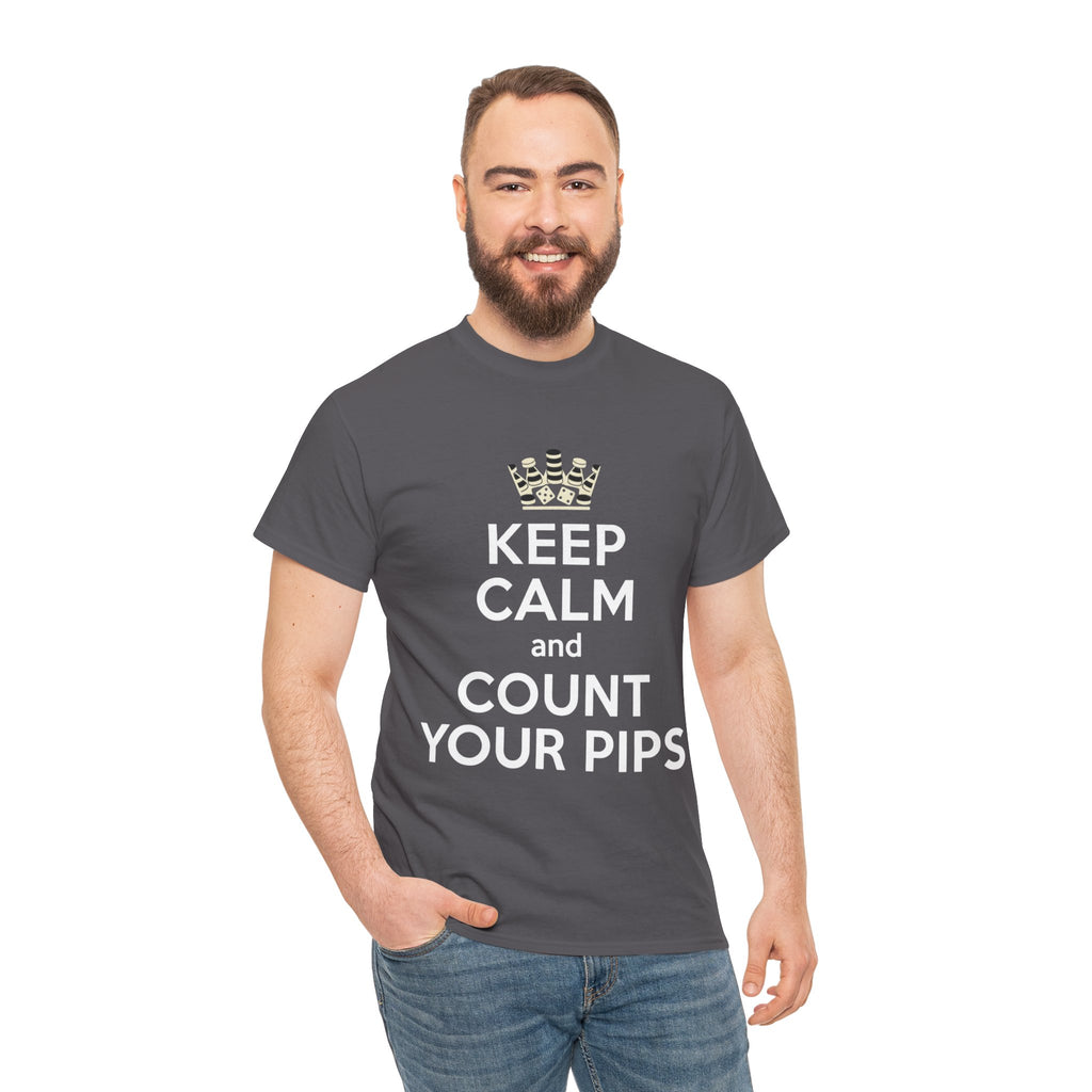 Keep Calm and Count Your Pips T-Shirt |Backgammon Inspired Tee