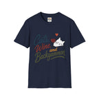 Cats, Wine & Backgammon T-Shirt — Funny Cat Lover Graphic Tee