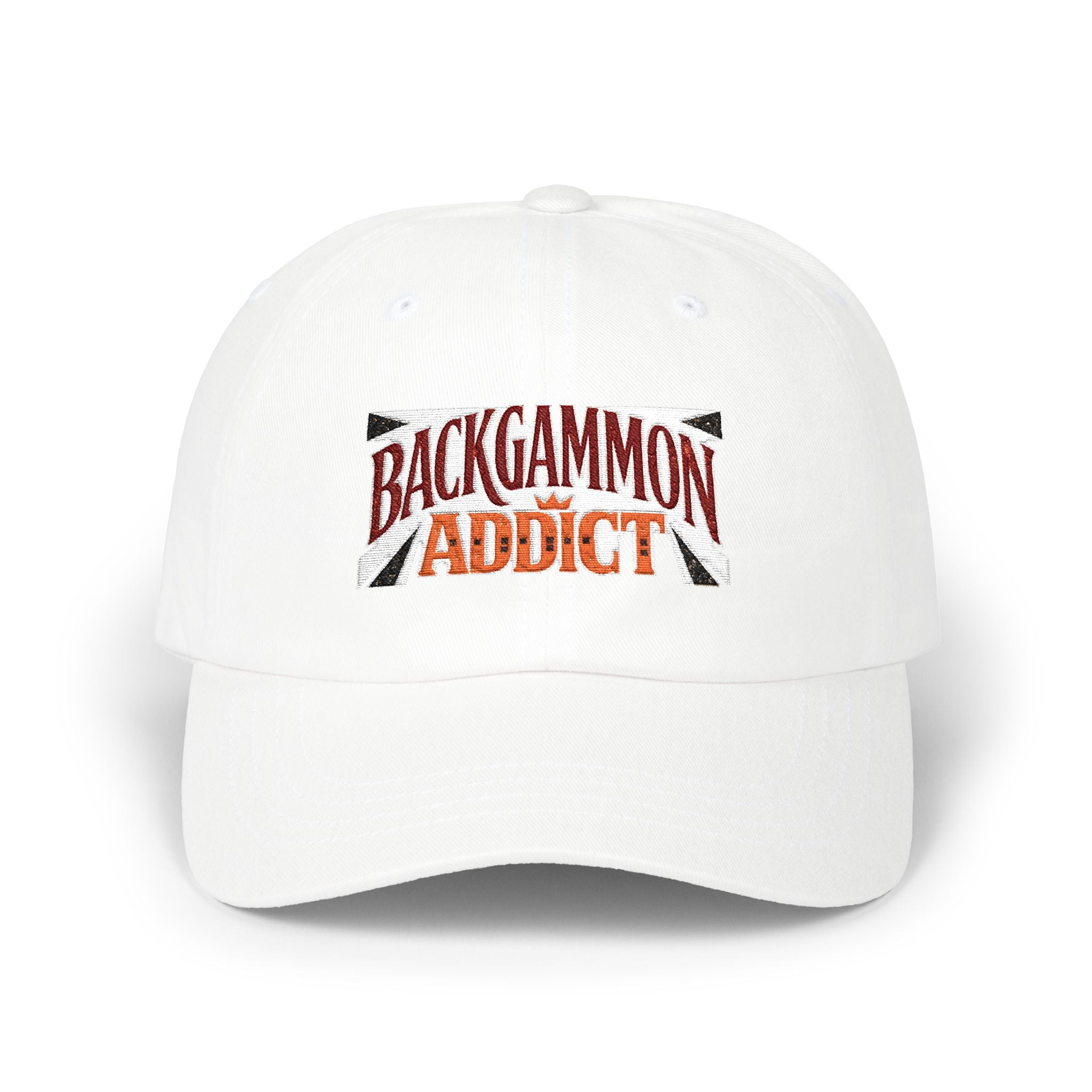 Backgammon Addict Dad Cap — Embroidered Backgammon Hat for Players