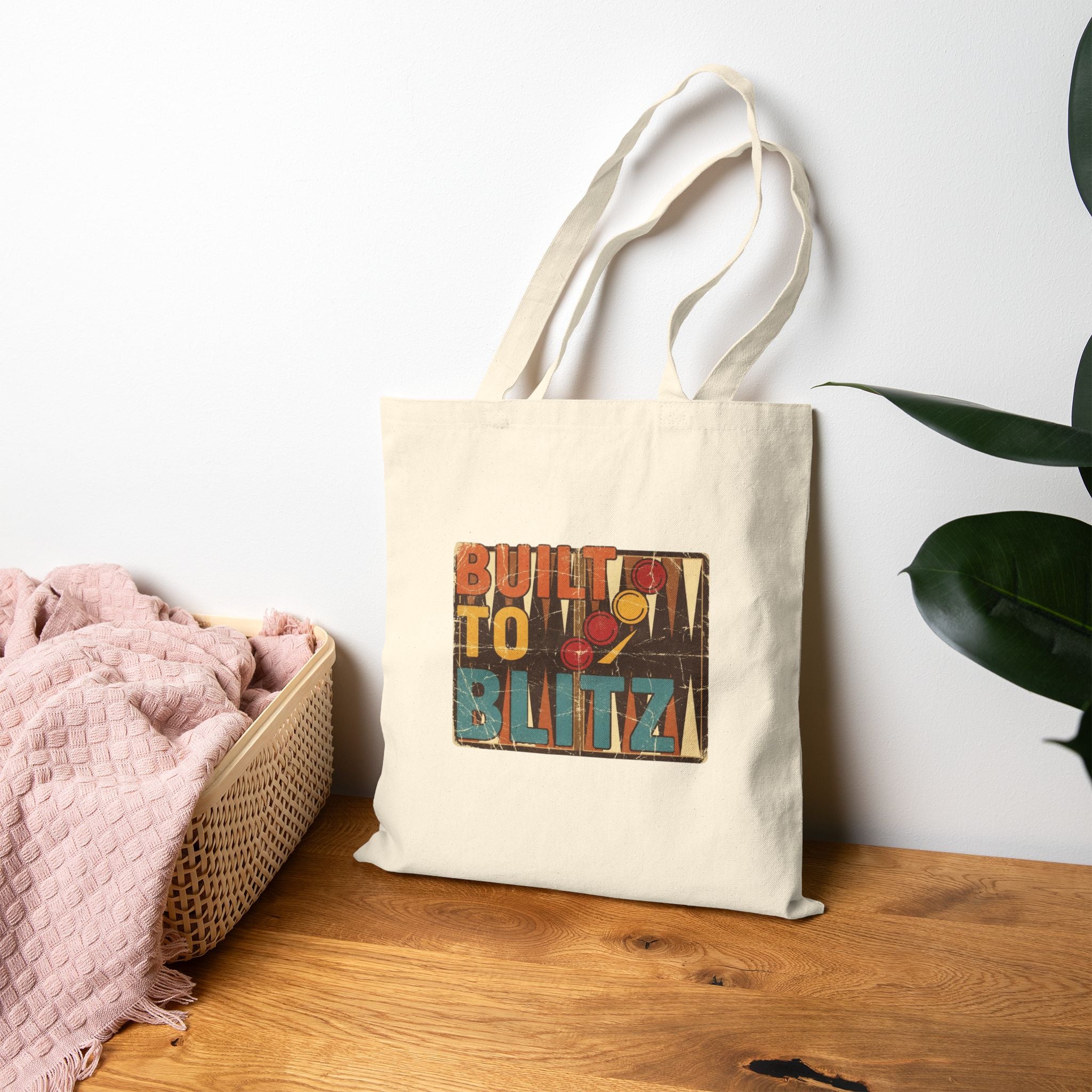 Built To Blitz Cotton Canvas Tote Bag