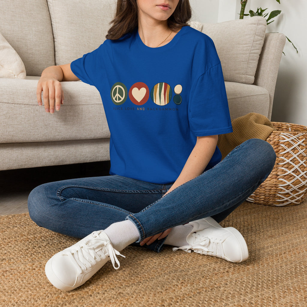 Peace Love and Backgammon 2 T-Shirt
