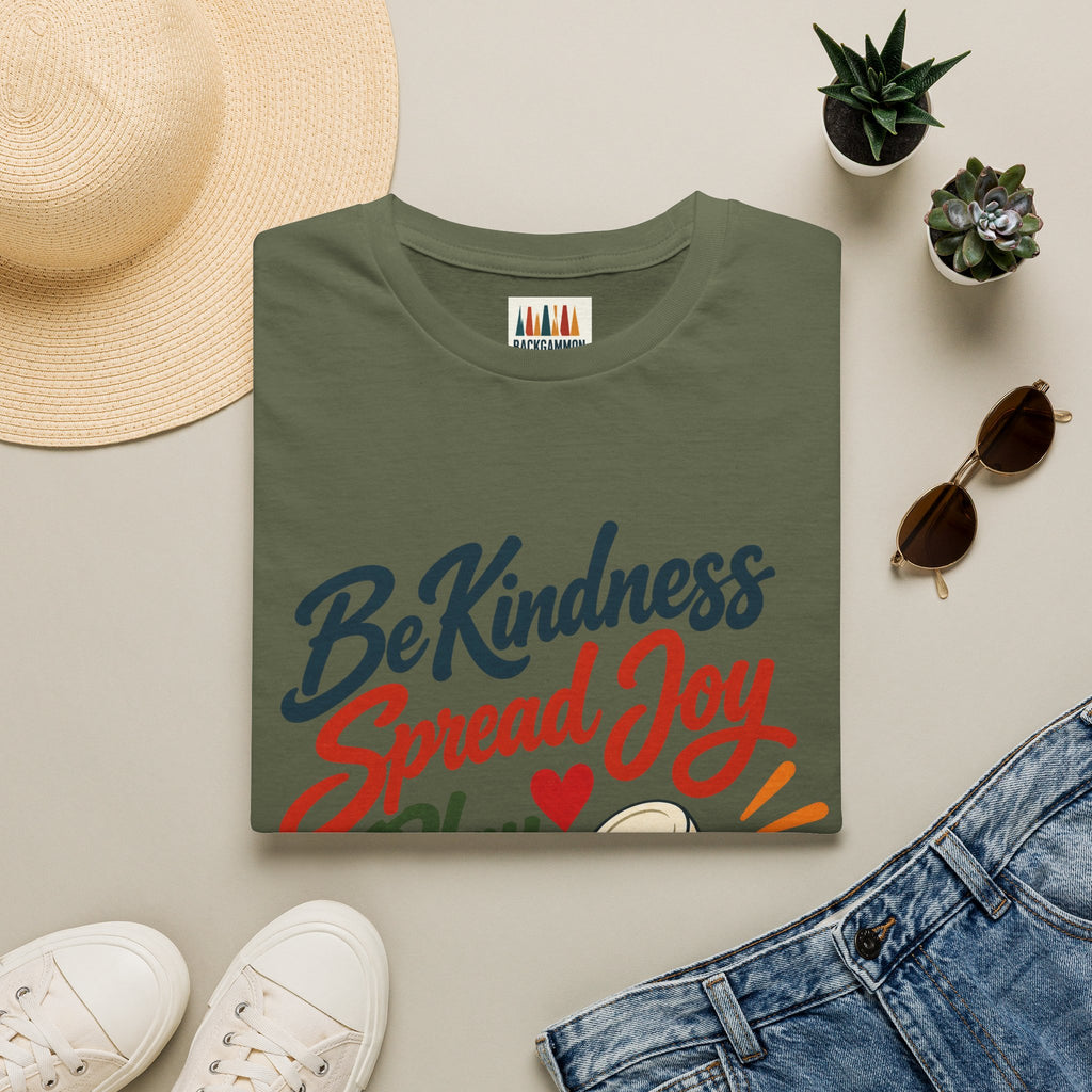 Backgammon T-Shirt — "Be Kindness Spread Joy Play Backgammon"
