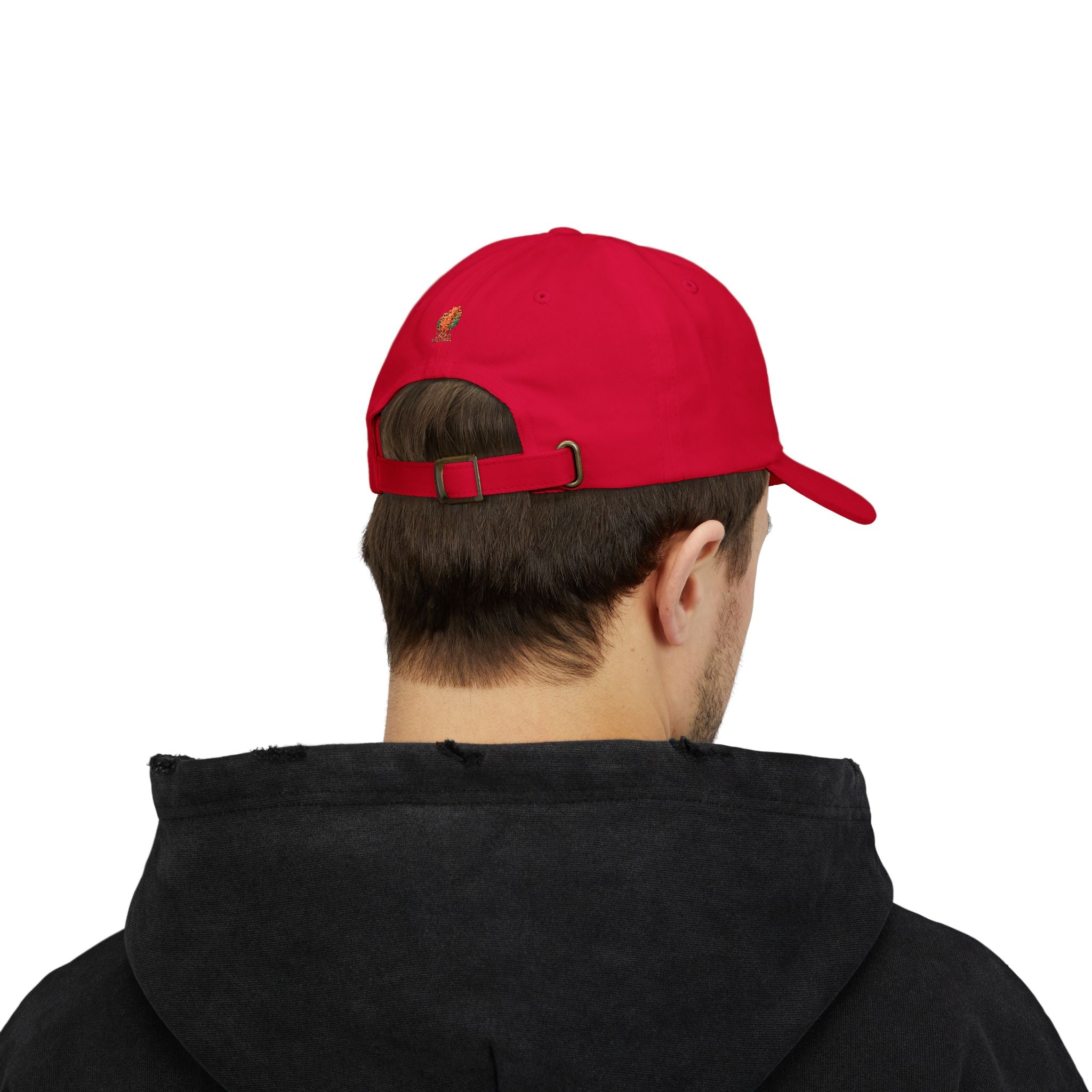 Cats & Backgammon Dad Cap — Retro Orange Cat Embroidered Baseball Hat