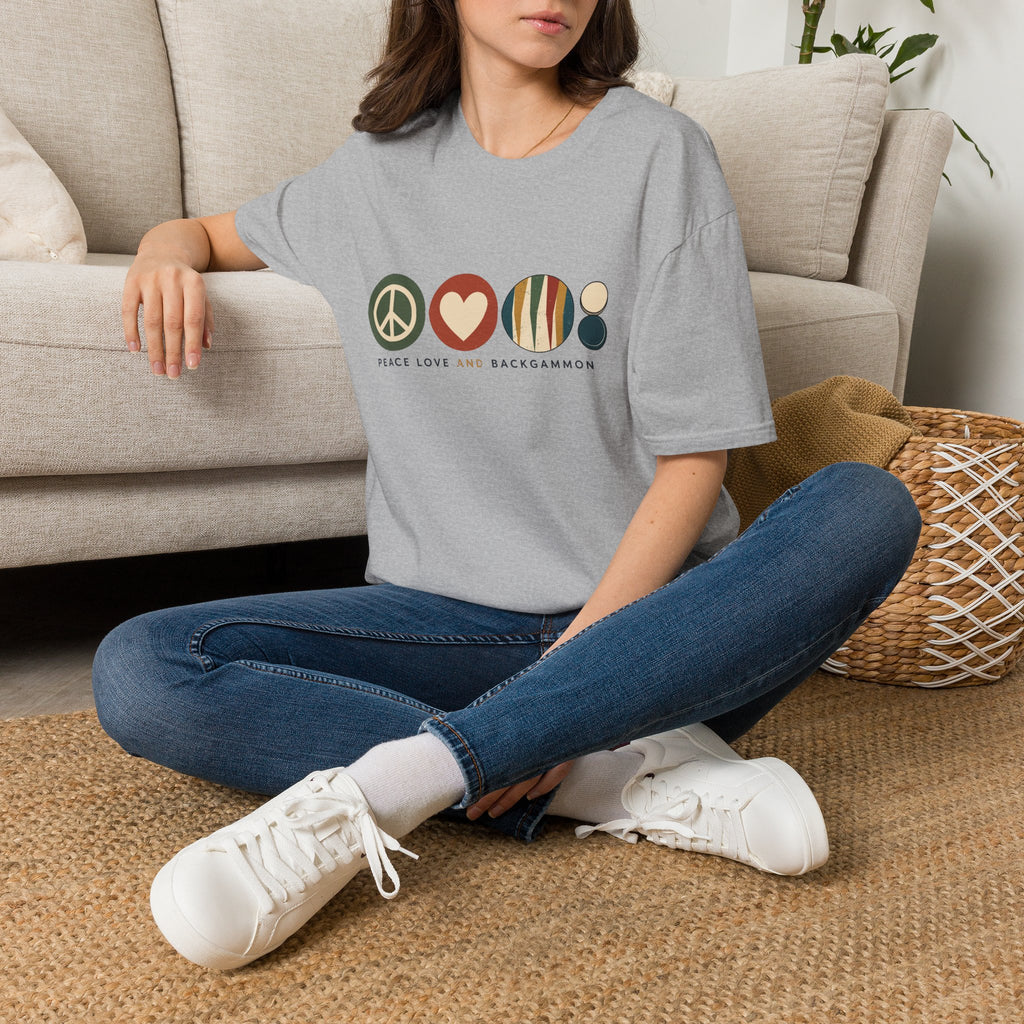 Peace Love and Backgammon 2 T-Shirt