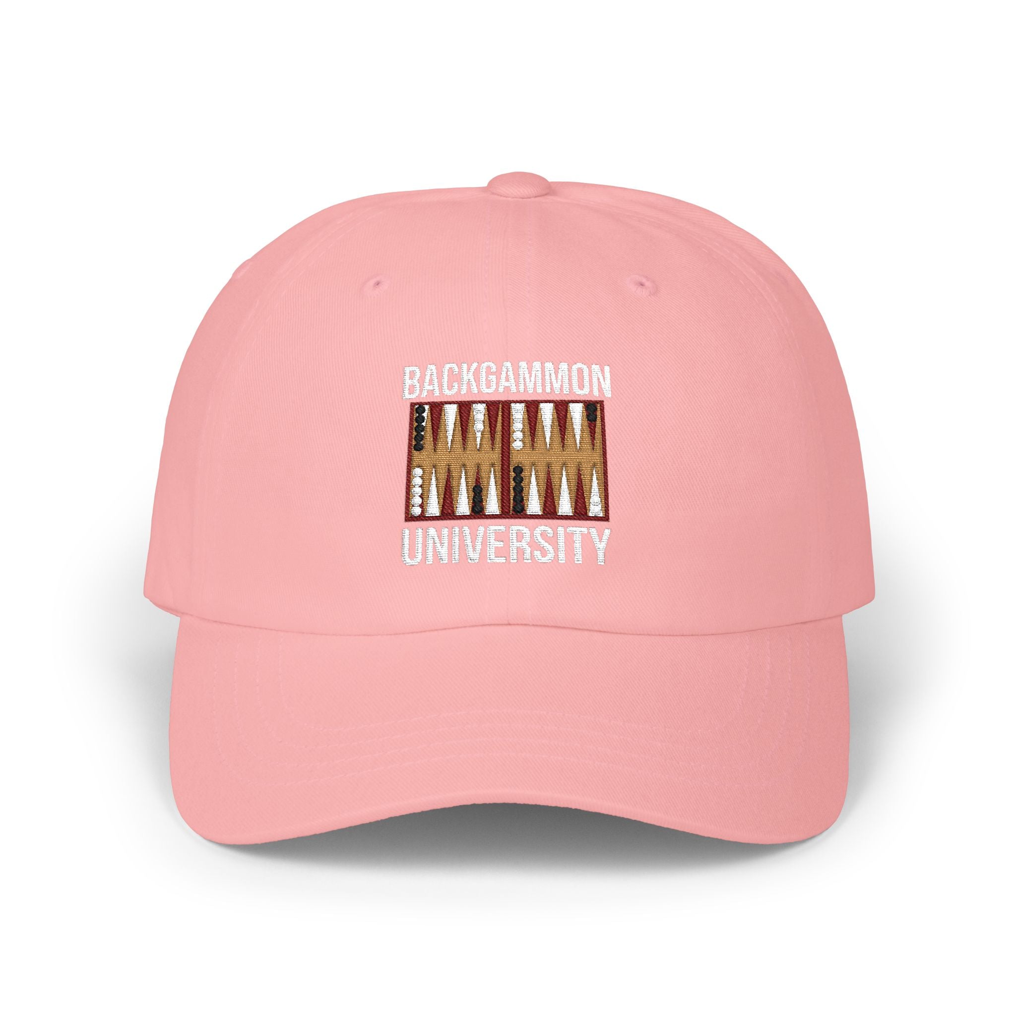 Backgammon University Dad Cap — Vintage Backgammon Board Baseball Hat