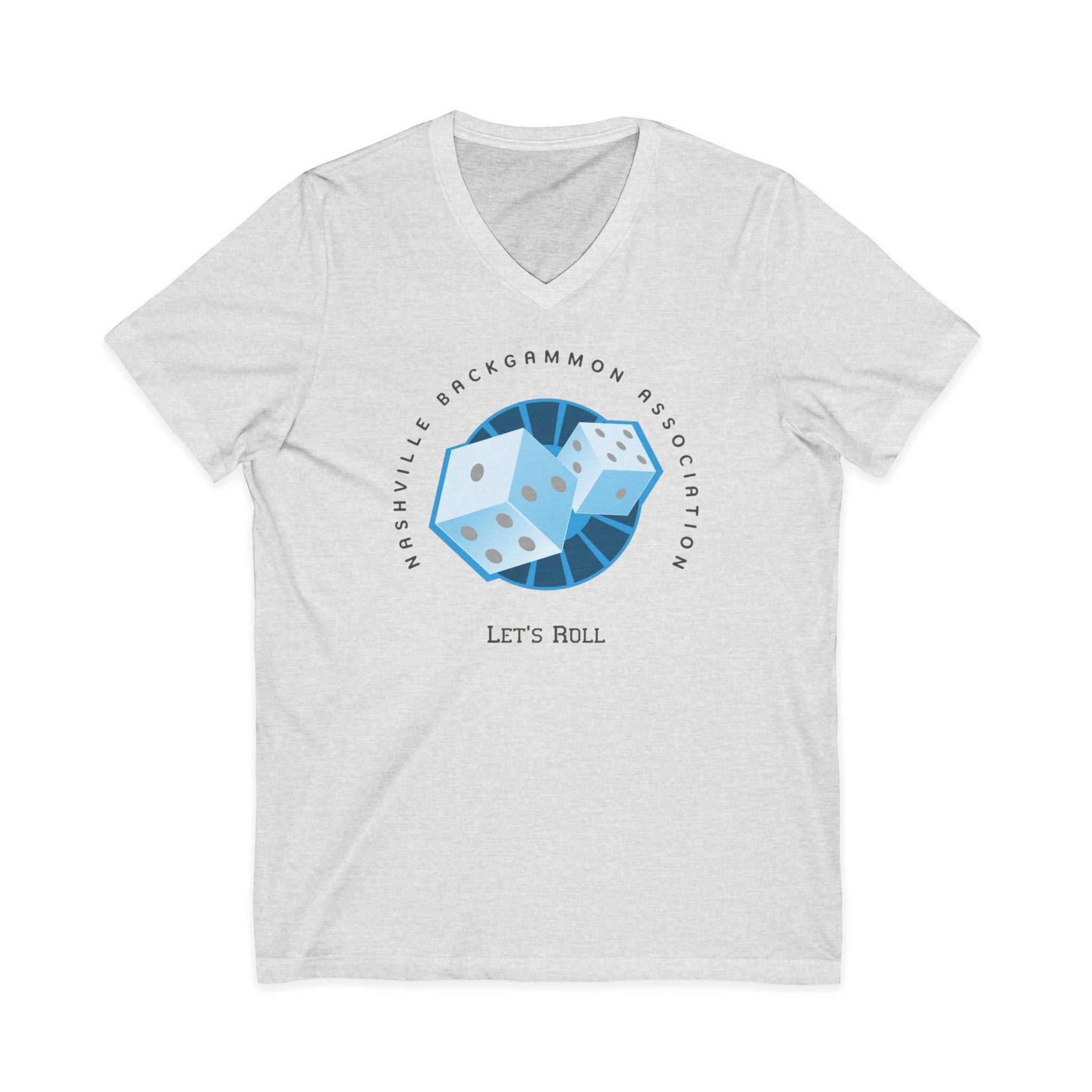 Nashville Backgammon Association "Let's Roll" V-Neck Tee