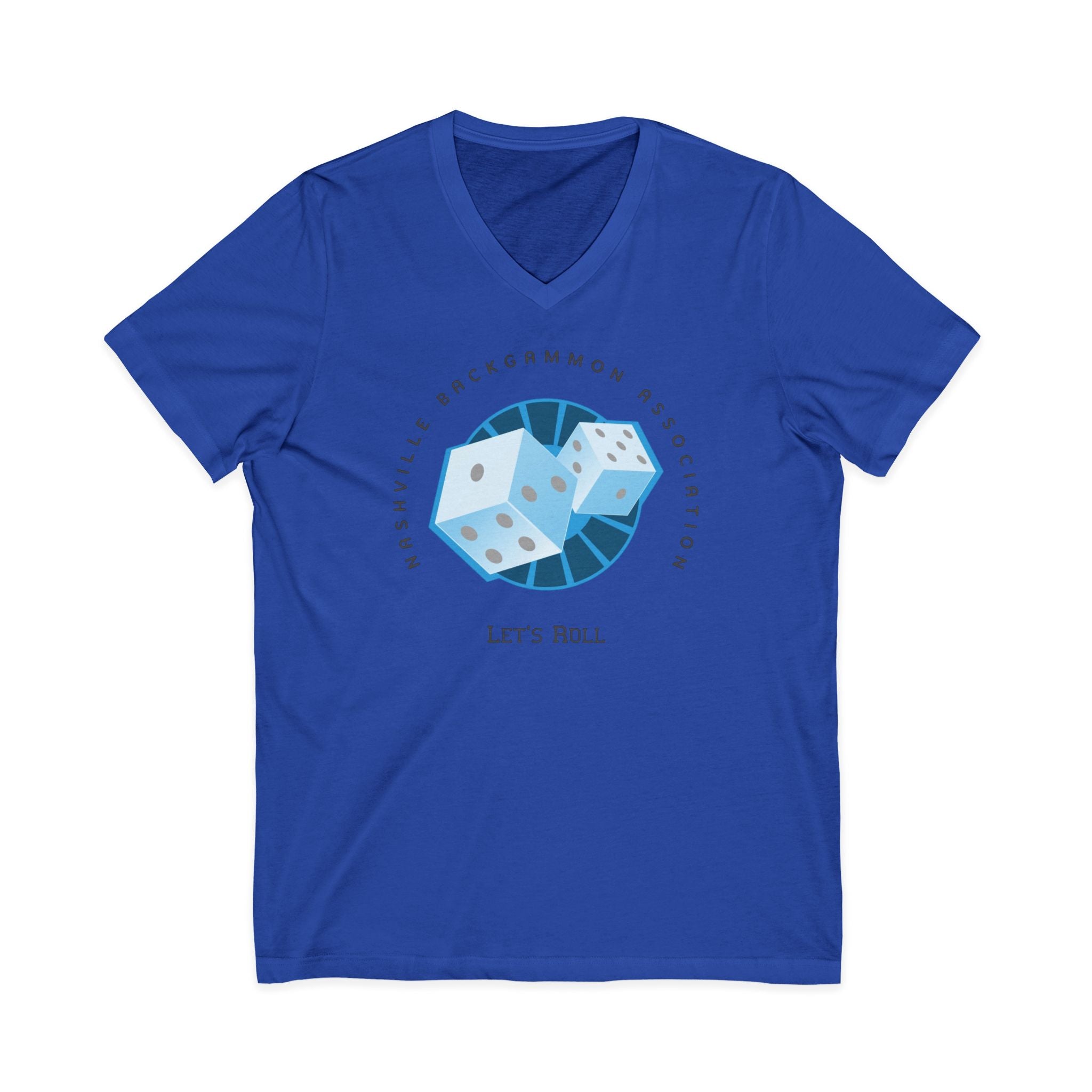 Nashville Backgammon Association "Let's Roll" V-Neck Tee