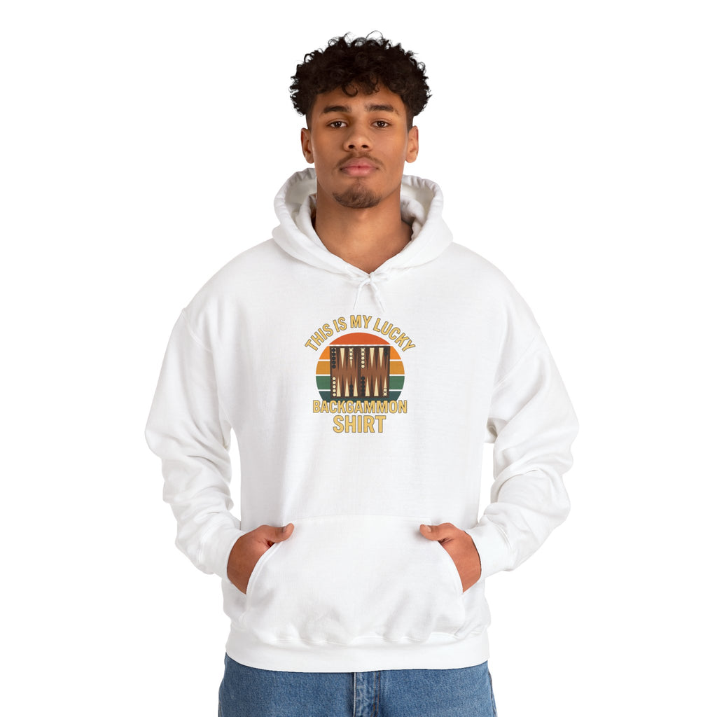 This Is My Lucky Backgammon Shirt Unisex Heavy Blend™ Hooded Sweatshirt