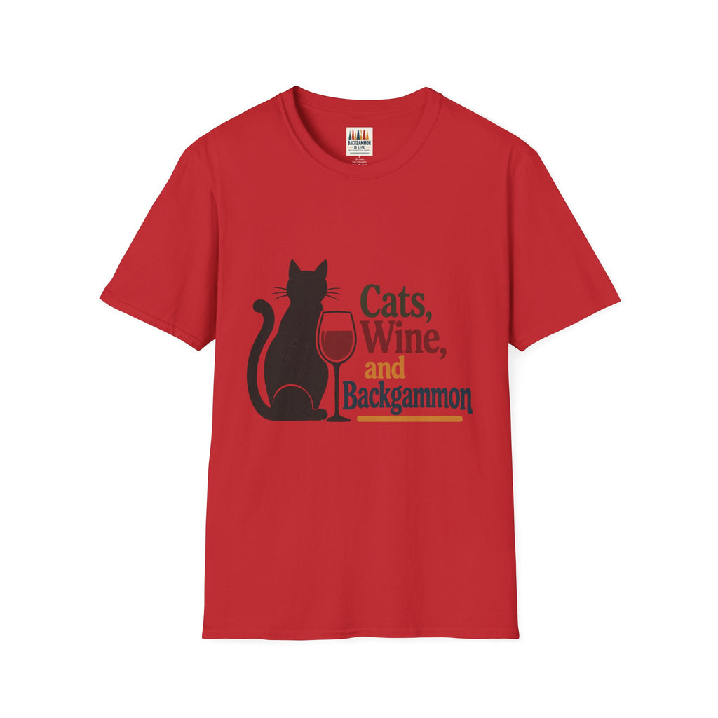 cats wine and backgammon 2 T-Shirt