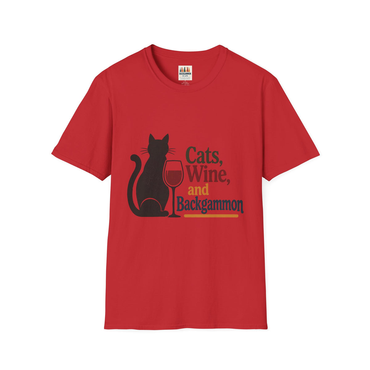 cats wine and backgammon 2 T-Shirt