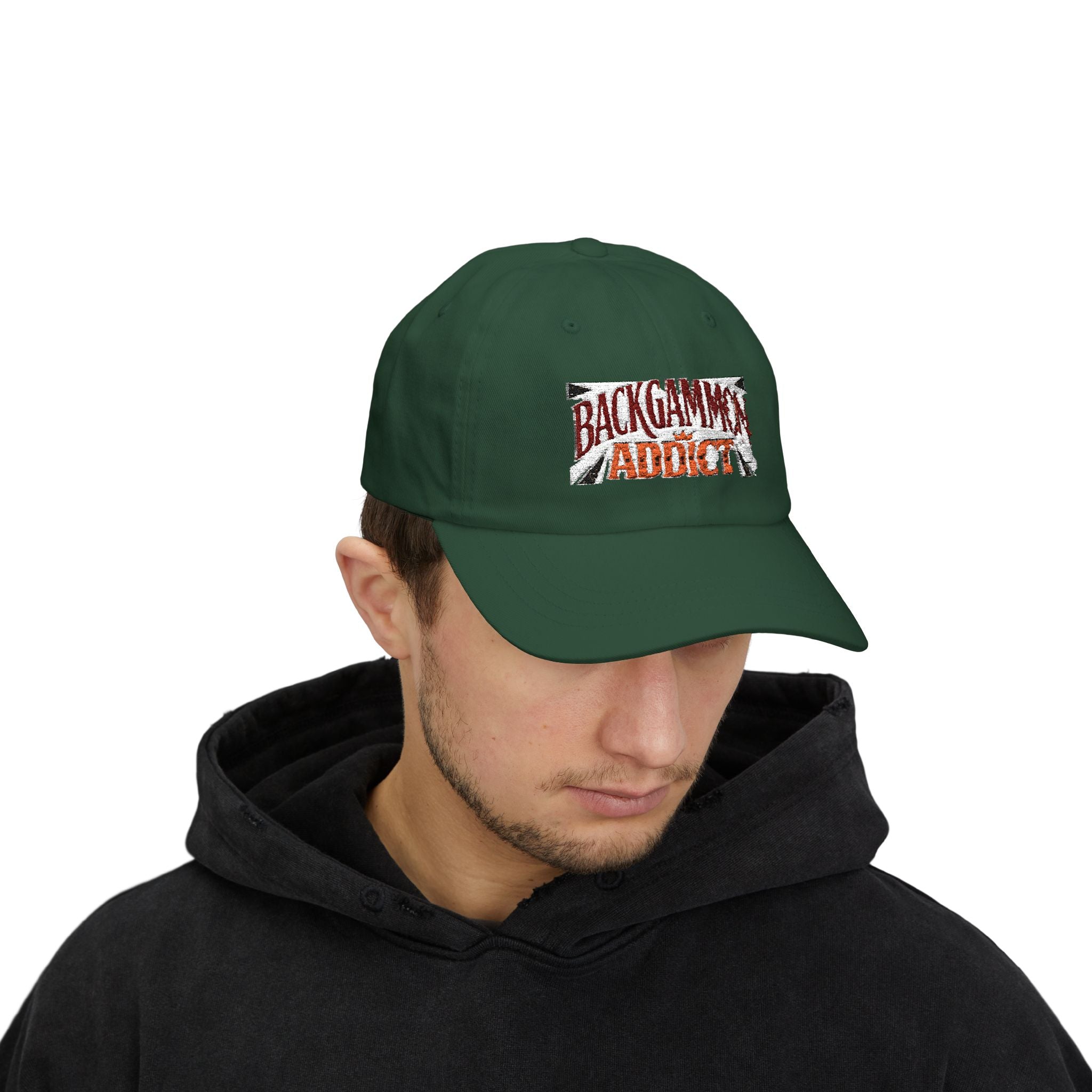 Backgammon Addict Dad Cap — Embroidered Backgammon Hat for Players