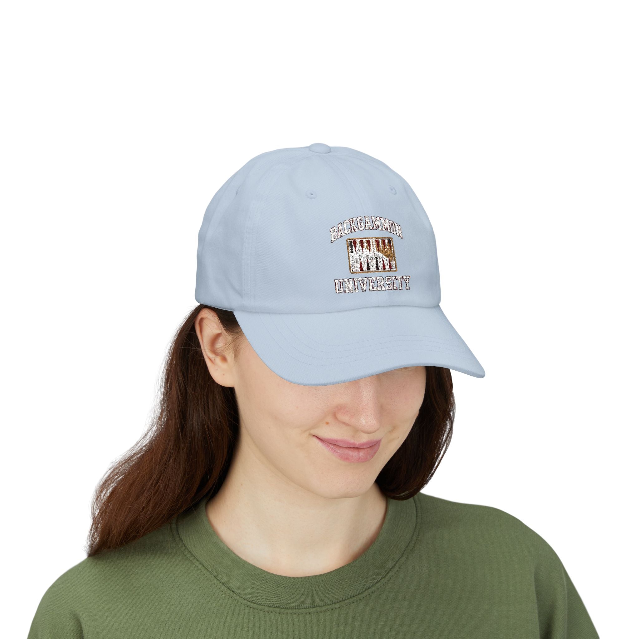 Backgammon University Dad Cap — Vintage Backgammon Board Baseball Hat