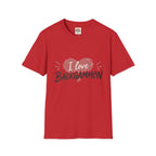 Backgammon Heart T-Shirt — "I Love Backgammon" Casual Tee