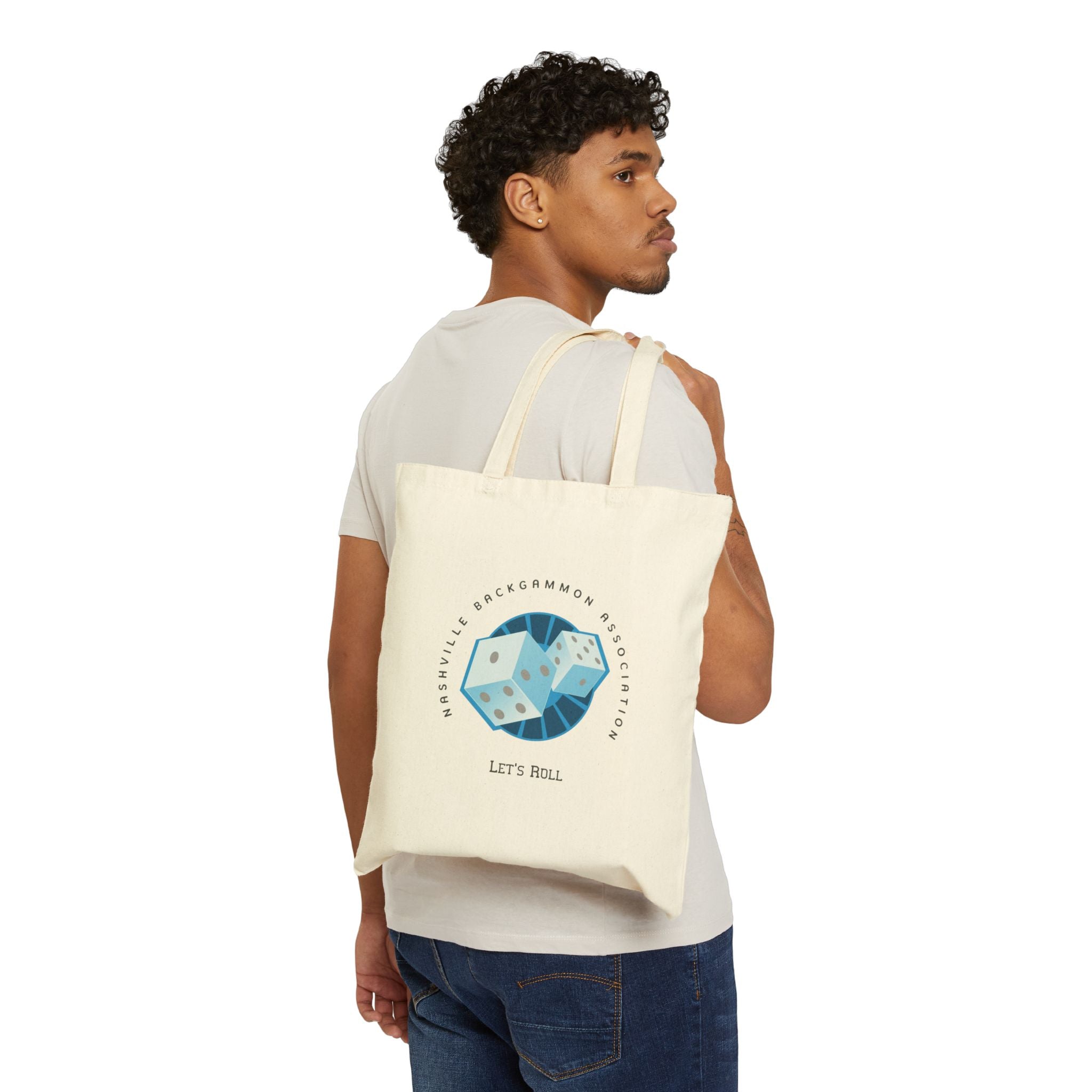 Nashville Backgammon Association Tote Bag — "Let’s Roll" Canvas Tote for Gamers & Board Game Fans