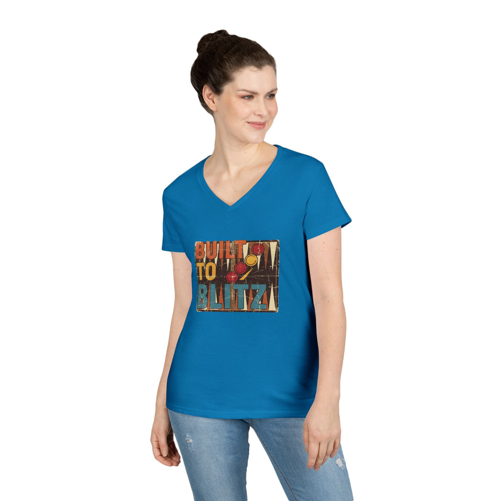 Built To Blitz Ladies' V-Neck T-Shirt