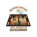 Weekend Forecast: 100% Chance of Backgammon Kiss-Cut Stickers