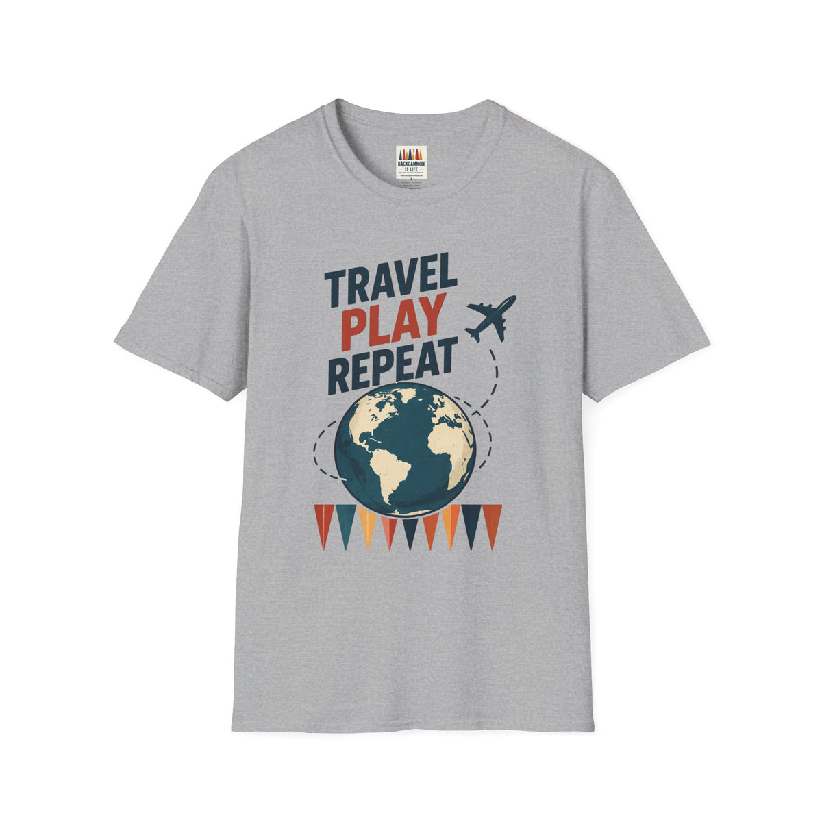 Travel Play Repeat T-Shirt – Backgammon