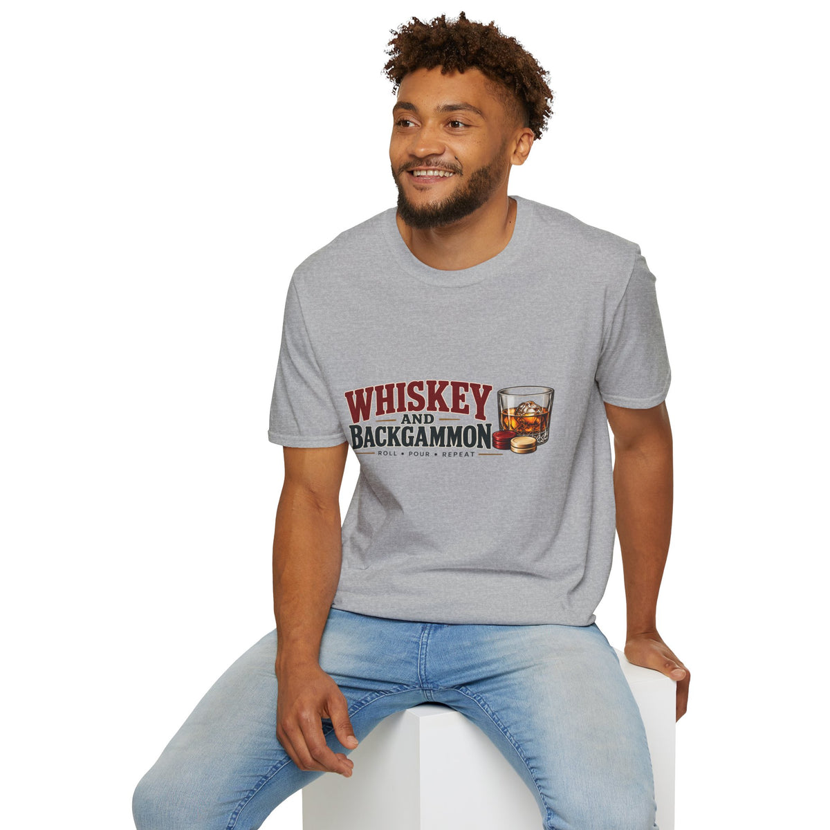 Whiskey and Backgammon T-Shirt — Vintage Bar Game Tee