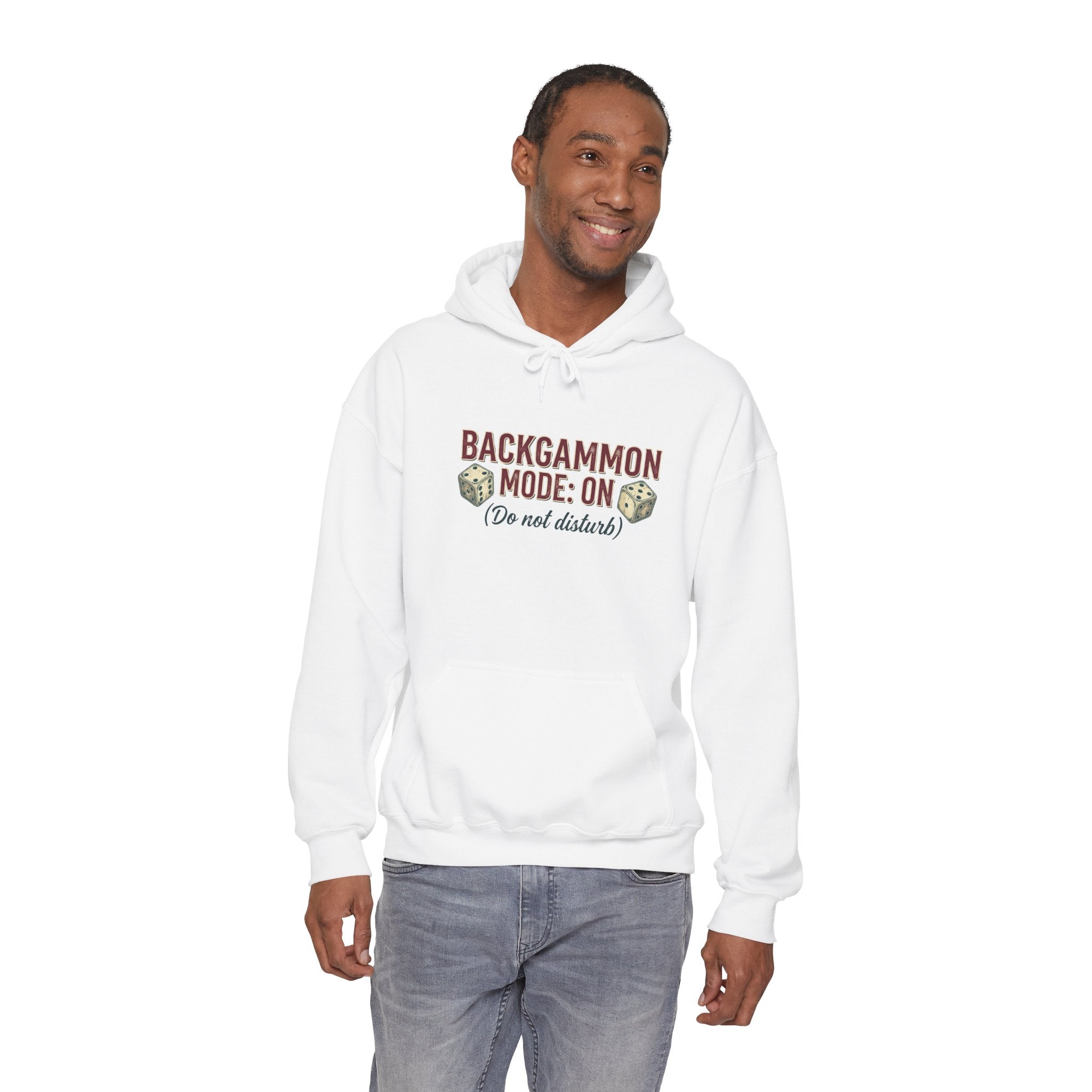 Backgammon Mode: On. Do Not Disturb Unisex Heavy Blend™ Hooded Sweatshirt