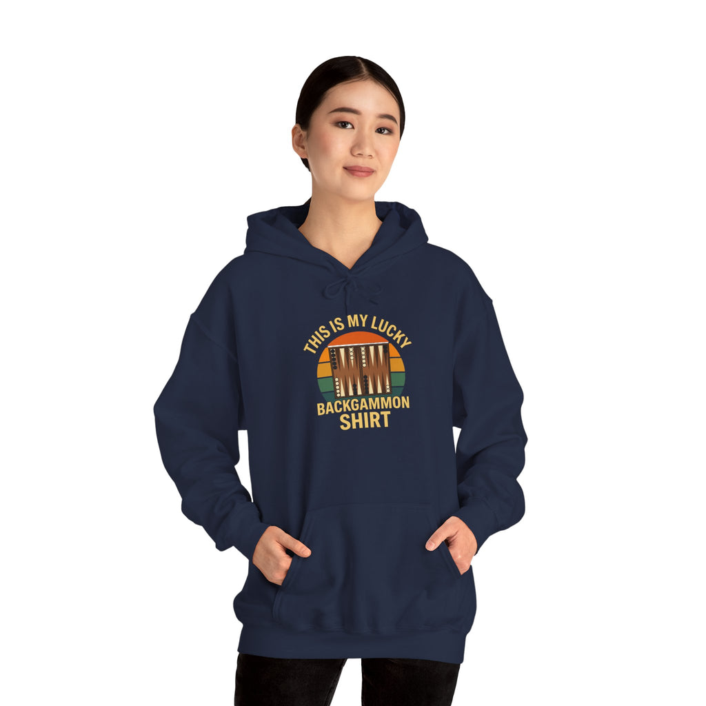 This Is My Lucky Backgammon Shirt Unisex Heavy Blend™ Hooded Sweatshirt