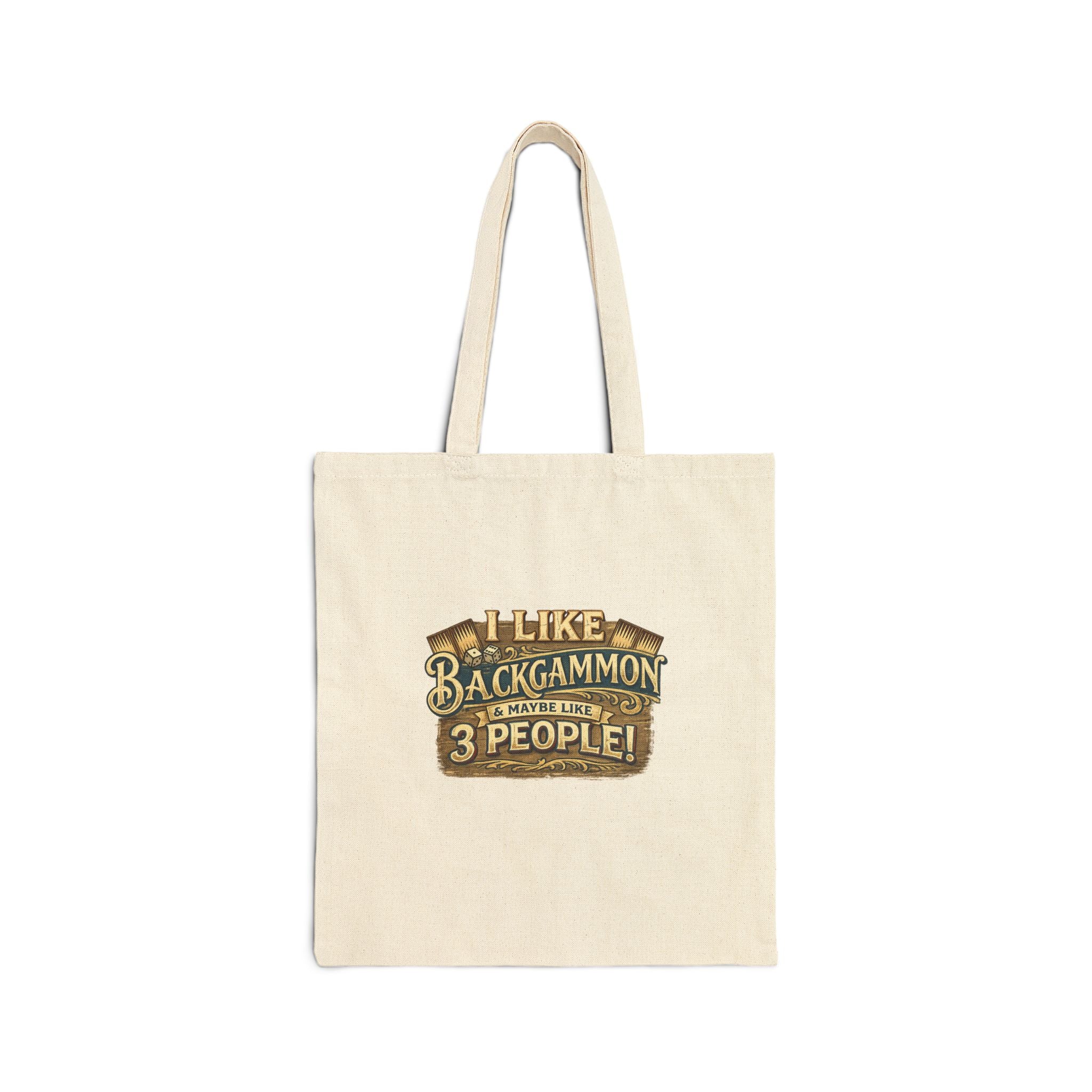 I Like Backgammon & Maybe Like 3 People Cotton Canvas Tote Bag